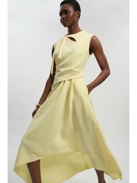 KAREN MILLEN Polished Tailored Drape Neck Full Skirt Dress