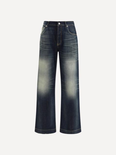 Alexander McQueen Vintage effect Jeans