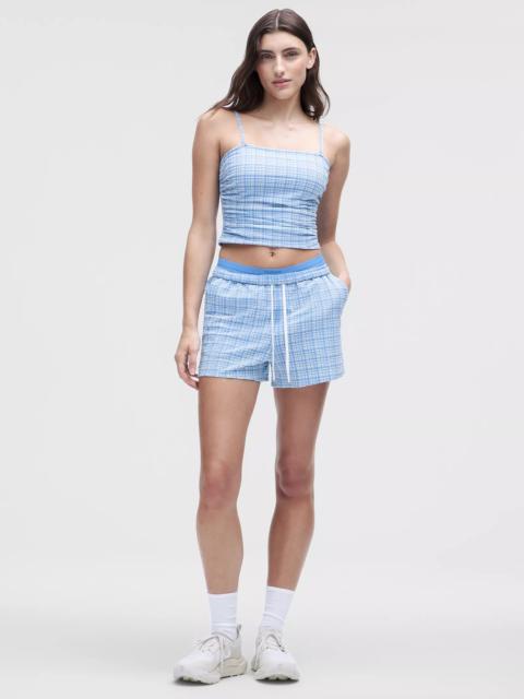 lululemon Seersucker Check Mid-Rise Pull-On Short 3"