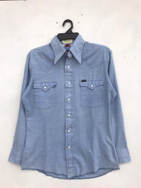 Other Designers Vintage - Vintage Wrangler 70s Western Pearl Snap Button