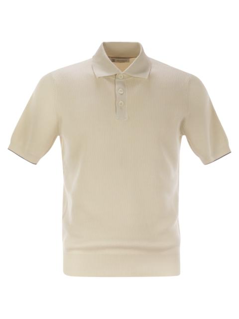 Brunello Cucinelli Brunello Cucinelli Men Ribbed Cotton Polo-Style Jersey