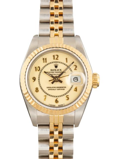 ROLEX Used Ladies Rolex Datejust 69173 Ivory Arabic Dial