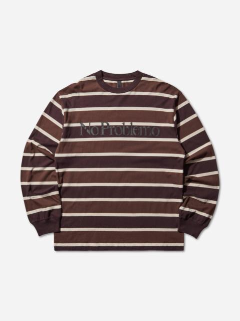 No Problemo Striped Longsleeve T-Shirt Brown