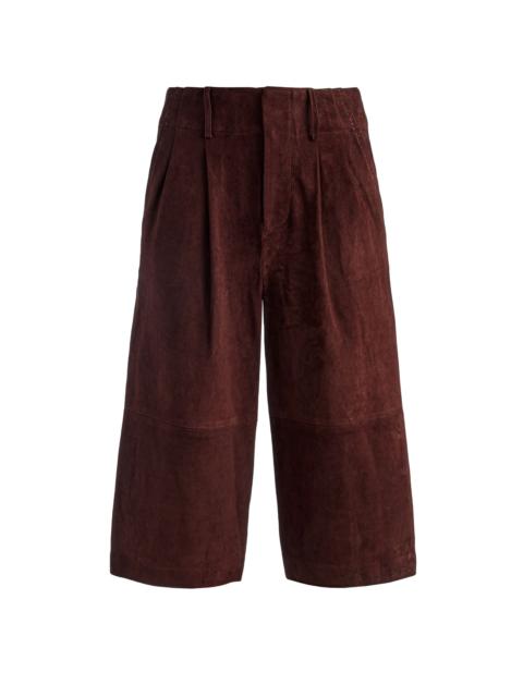 Alice + Olivia ELOISE SUEDE GAUCHO PANT