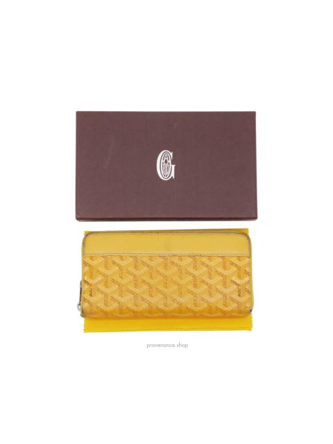 Goyard Goyard Matignon Zipped Wallet - Yellow Goyardine