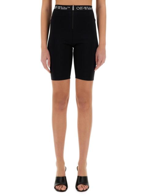 Off-White Women Shorts With Zipper And Logo Band