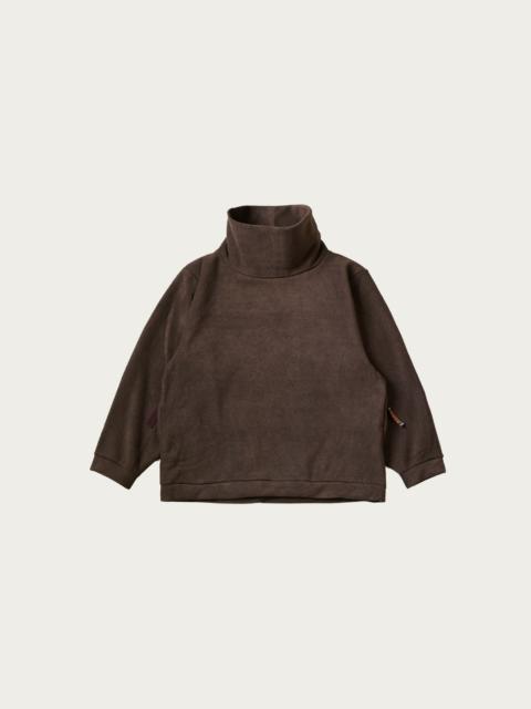 Kapital Reverse Fleece BIG High Neck SWT - Brown