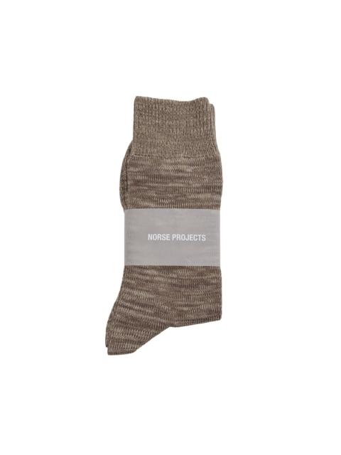 NORSE PROJECTS Bykle Heavy Cotton Twist Sock Vetiver