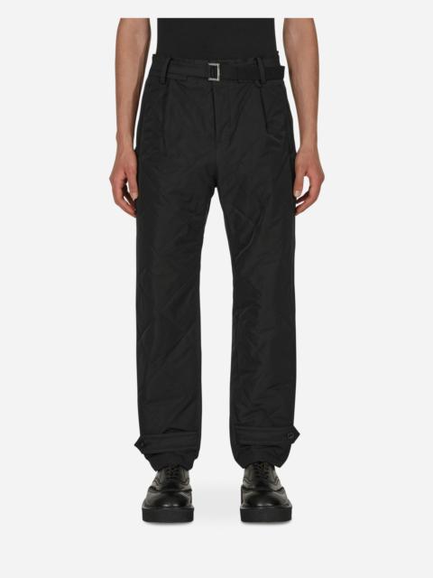 sacai Quilted Pants Black