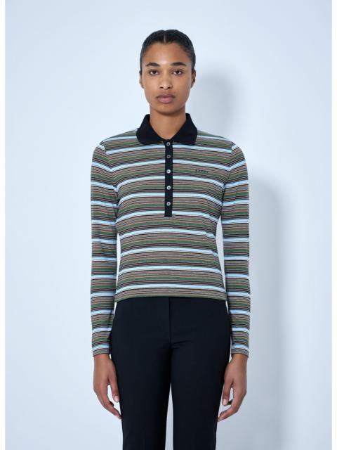 Marni Marni Women Striped Long Sleeve Polo Shirt