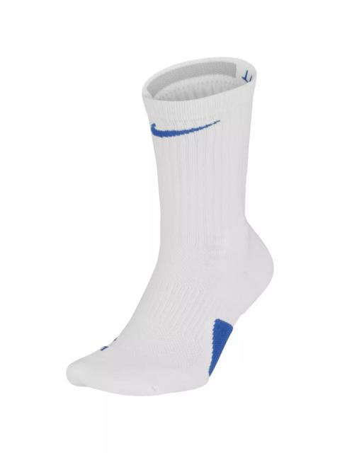 Nike Elite Unisex Crew Basketball Socks - White/Royal