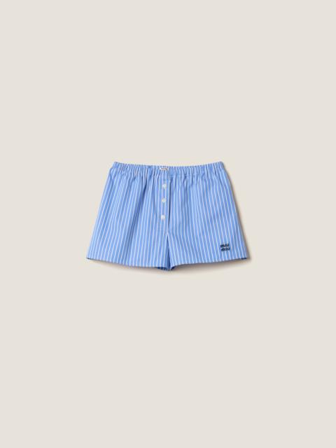 Striped cotton boxer shorts