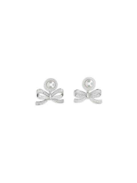 self-portrait Self-portrait Pearl Bow Drop Earrings