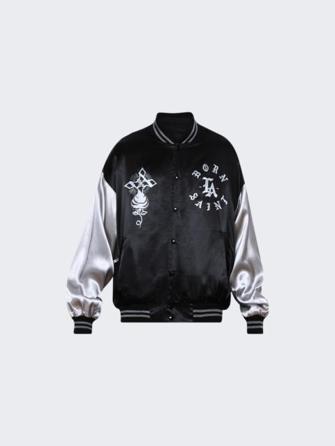 SAINT M×××××× Born La Varsity Jacket Black