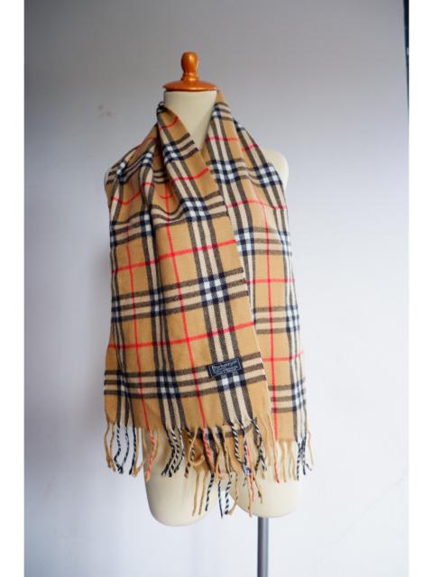 Burberry Vintage Burberry Tan Lambswool Scarfs