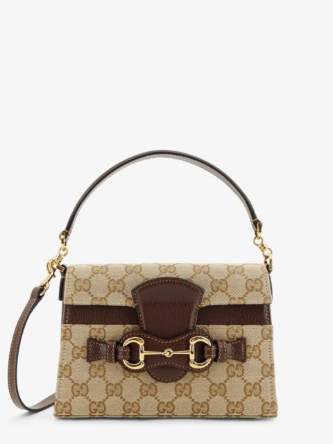 GUCCI Gucci Horsebit Duomo Gg Canvas Handbag