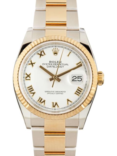 ROLEX Pre-owned Rolex Datejust 36 126233 White Dial