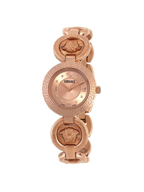 VERSACE Versace Greca Jewel Quartz Rose Gold Dial Ladies Watch VEWCA0424