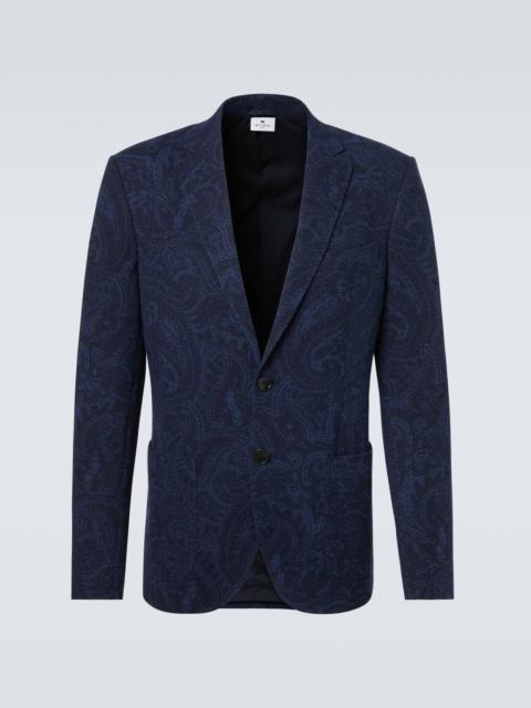 Etro Printed jersey blazer