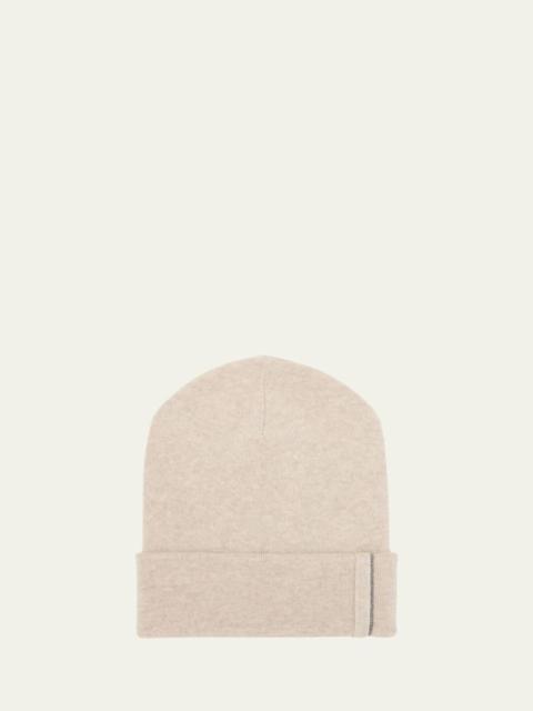 Brunello Cucinelli Monili-Trim Cashmere Beanie Hat
