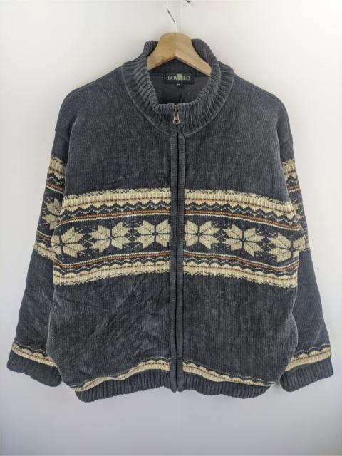 Other Designers Vintage - Steals🔥Corduroy Jacket by Rovello Snowflakes