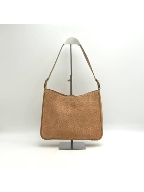 Celine Orange Suede C Macadam Shoulder Bag