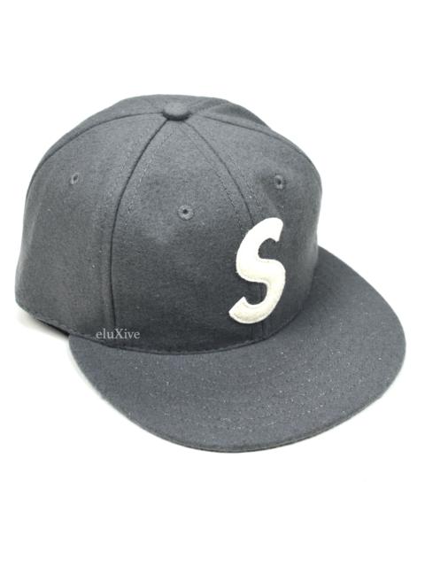 Supreme Supreme Ebbets Field Flannels Gray Wool S Logo Fitted Hat DS