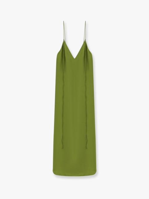 RÓHE Rohe Silk Dress with Laces Green