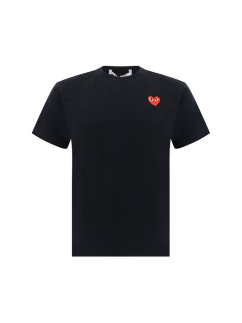 heart-patch cotton T-shirt
