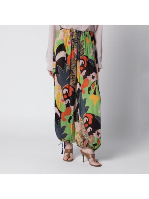 Etro Etro Wide-Leg Trousers In Printed Silk Women