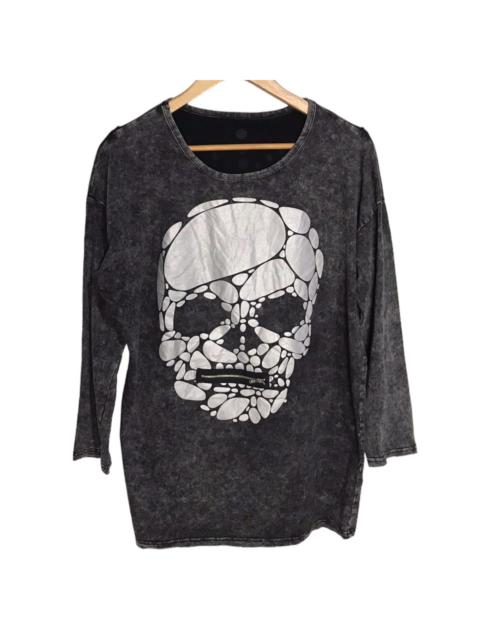 Skulls - Big skull tie dyed style stretches long sleeve