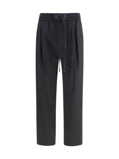 Dolce & Gabbana Dolce & Gabbana Wool Gabardine Jogger Pants Black