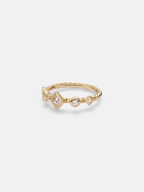 DAVID YURMAN Cable 18kt gold ring with diamonds