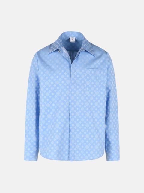 CASABLANCA LIGHT BLUE COTTON SHIRT