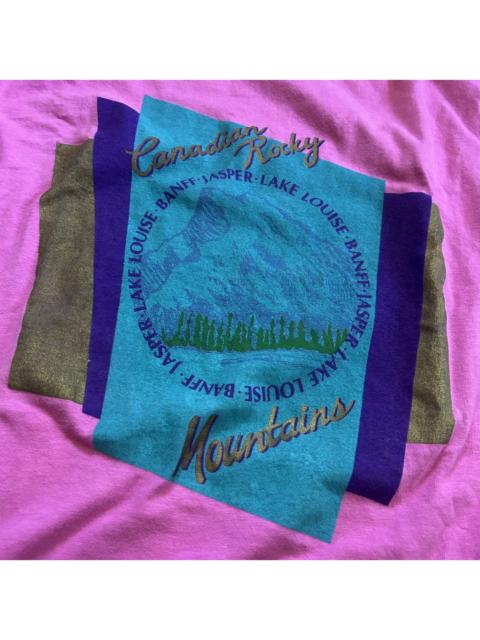 Other Designers Vintage - single stitch 80s Canadian Rockies Banff Jasper Lake Louise