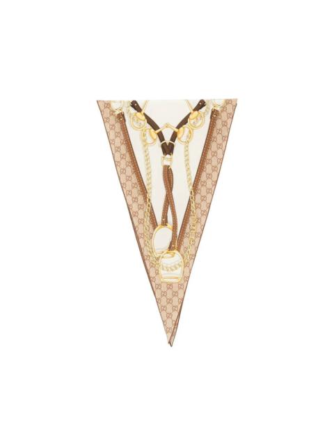 GUCCI Gucci Silk Foulard Beige Women