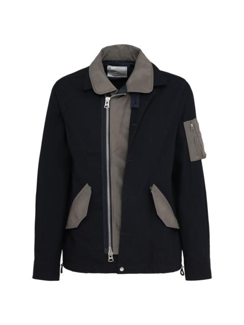 sacai SACAI Navy/Taupe Jacket New & Authentic (Men's size:M;)