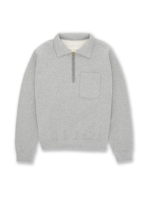 FORTELA Yale Sweatshirt Cotton Colletto E Zip Grey Melange