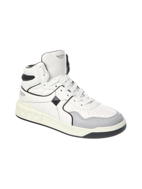 Valentino Valentino Leather High-Top Sneaker