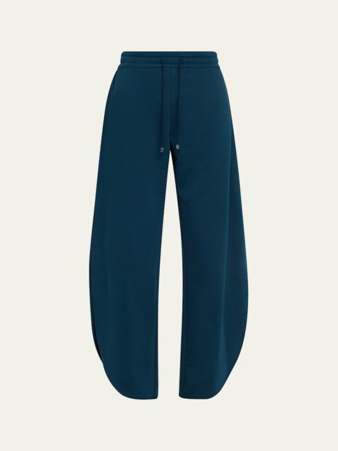 Alaïa High-Rise Wide-Leg Petal Joggers