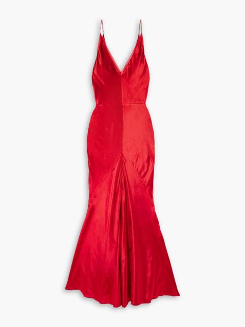 GABRIELA HEARST Brigita paneled silk-velvet maxi dress