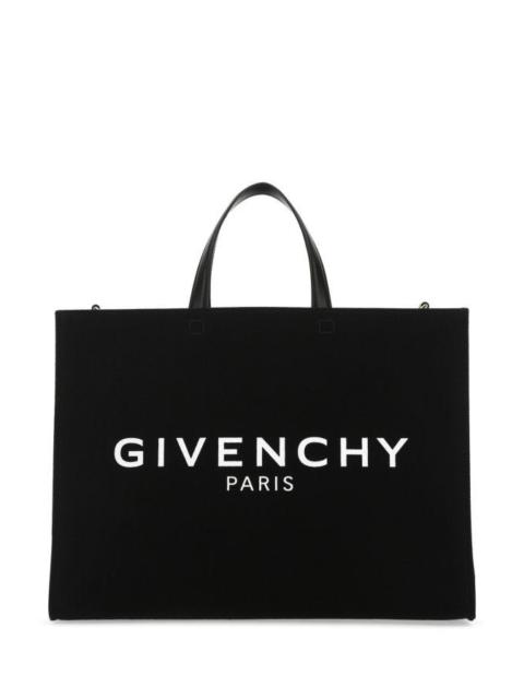 Givenchy Woman Black Canvas Medium G Shopping Bag