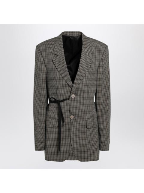 BALENCIAGA Balenciaga Vichy-Pattern Jacket With Side Lace Detail Women