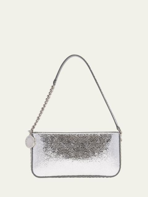 Frayme Crackled Metallic Alt-Leather Chain Shoulder Bag