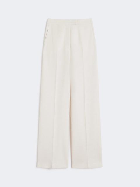 Max Mara Wool piqué trousers - IVORY