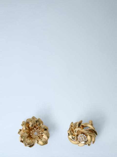 Miu Miu Mental Earrings With Crystals
