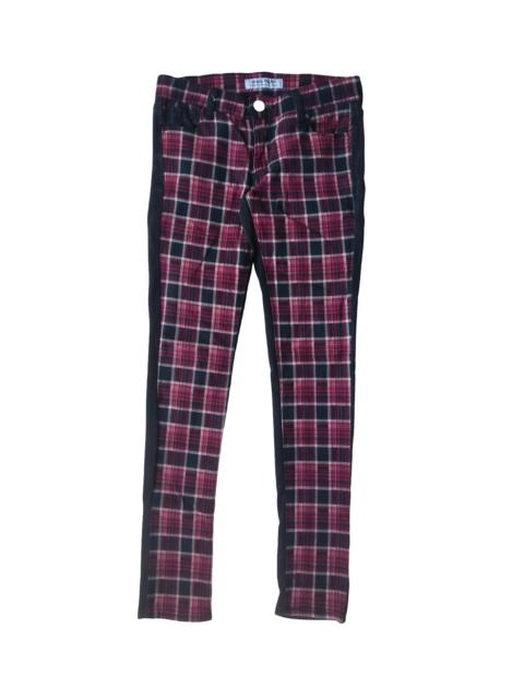 Hysteric Glamour Studio Gilfy Plaid Skinny Pants Red Tartan Women XS Japan