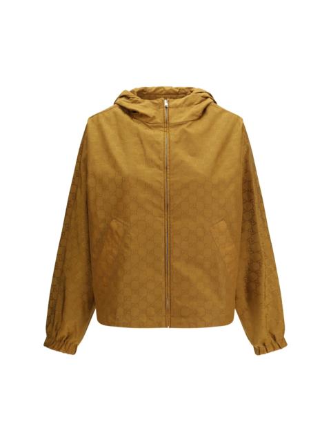 GUCCI Gucci Short Technical Jacquard Jacket With All-over Gg Motif