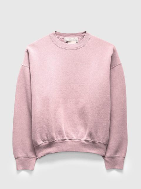REMI RELIEF 14G Brushed Fleece Crewneck in Light Pink