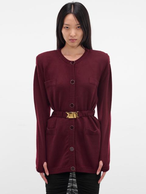 ROWEN ROSE Bordeaux Wool Knit Long Cardigan